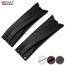 Zhuolei Pulseira de Couro Genuíno de K2R2S6/K2R K2R2M1 Senhoras 20/22mm Preto Branco Marrom