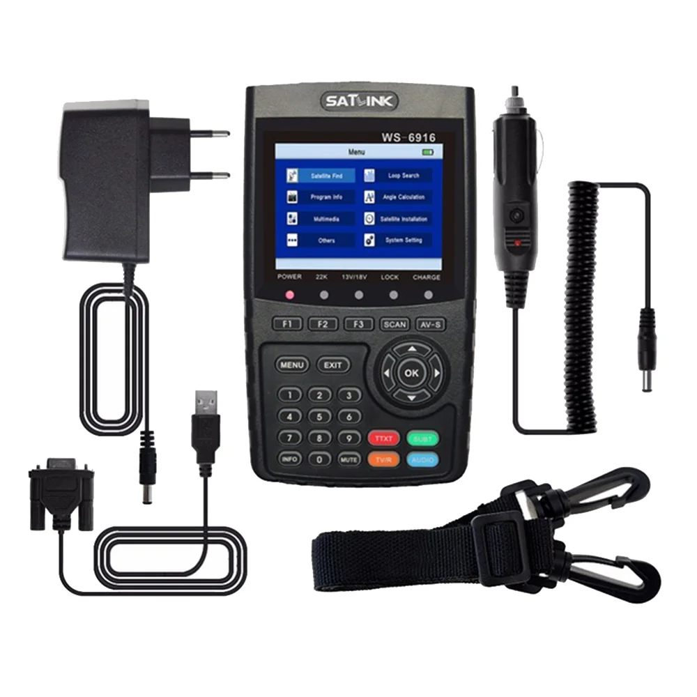 Original Satlink WS-6916 Satellite Finder HD DVB-S2 High Definition lnb Satfinder 3.5 inch MPEG-4 WS6916 Digital Satellite Meter