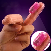 Female Finger Sleeve Vibrators Clitoris G spot Stimulate Vaginal Dildo Massage Vibrators Adult Sex Toys For Woman Masturbators