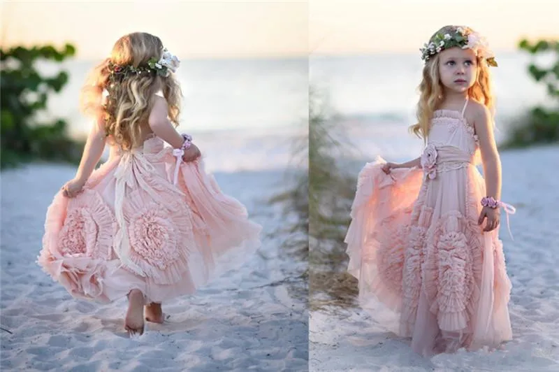 cheap-pink-flower-girl-dresses-spaghetti