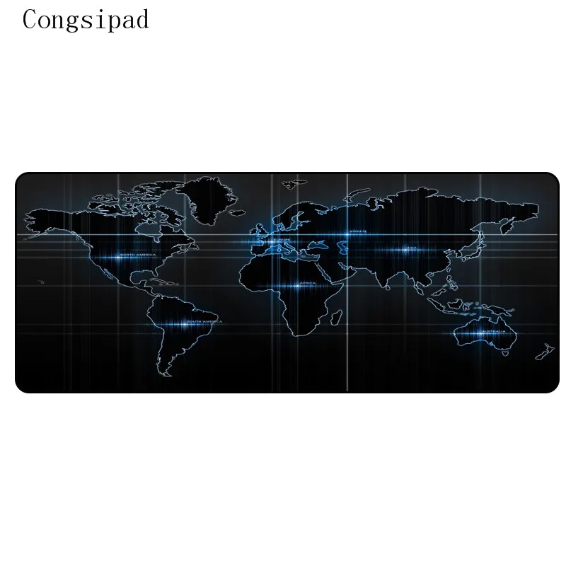  Congsipad New World Map Speed Locking Edge Large Natural Rubber Mouse Pad Waterproof Game Desk Mous