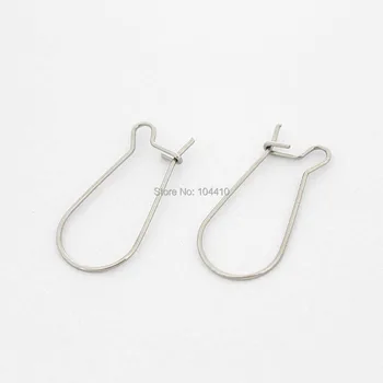 

Stainless Steel Earrings Bases Wire Hook Earwires Findings Earring Wires 20mm 25mm 200 pieces/lot