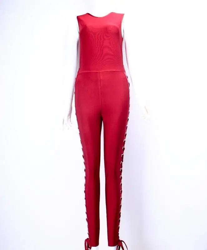 red and black nike jumpsuit