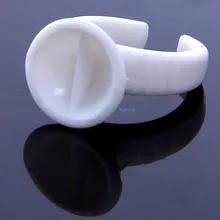 100 шт. Пластик чернил для татуажа, кольца, чашка держатель для бровей, губ, перманентного макияжа маленькая Размеры татуировки пигмент контейнеры аксессуары