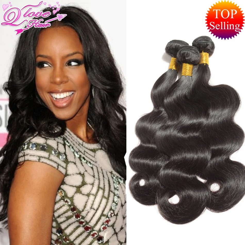 8a Brazilian Body Wave 3/4 PCS Queen Love Hair Brazilian Virgin Hair Body Wave brazilian hair weave bundles Human Hair Bundles