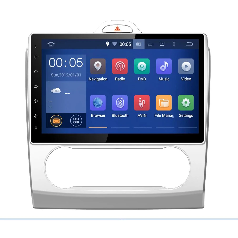 Perfect 2din  Android 9.0 4G+32G Car Dvd Gps For Ford Focus 2 2006-2011 With Wifi/gps Navi/fm/am Radio/bluetooth/ Tape Recorder 0