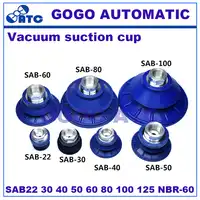 特殊な吸引カップ板金 SAB22 30 40 50 60 80 100 125 NBR-60 真空パッドロボットアクセサリー真空吸引カップ