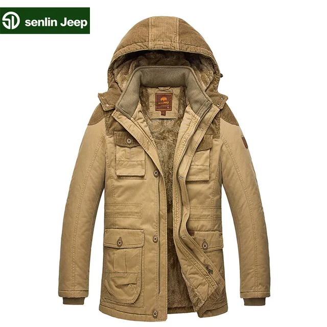 Cheap senlinjeep men's casual warm cotton jacket , new winter men's  Cotton outdoor jacket coat , Mens waterproof coat