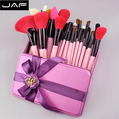 Best Offers 5sets JAF 32PCS Beauty Pink Makeup Brush Set Red Natural Goat Hair Makeup Brushes in Gift-Box Packing Her Best Birthday Present Best Offers 5sets JAF 32PCS Beauty Pink Makeup Brush Set Red Natural Goat Hair Makeup Brushes in Gift-Box Packing Her Best Birthday Present