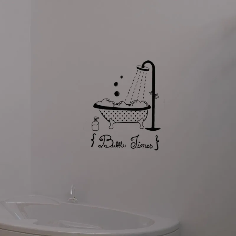 

The Bathroom Shower Comfortably Vinyl Stickers Glass Bathroom A40017