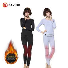 Спаситель, женское теплое белье, нагревательная одежда для аккумулятора, зимняя одежда для спорта на открытом воздухе, для верховой езды, безопасный нагрев, чистый хлопок, Рождество