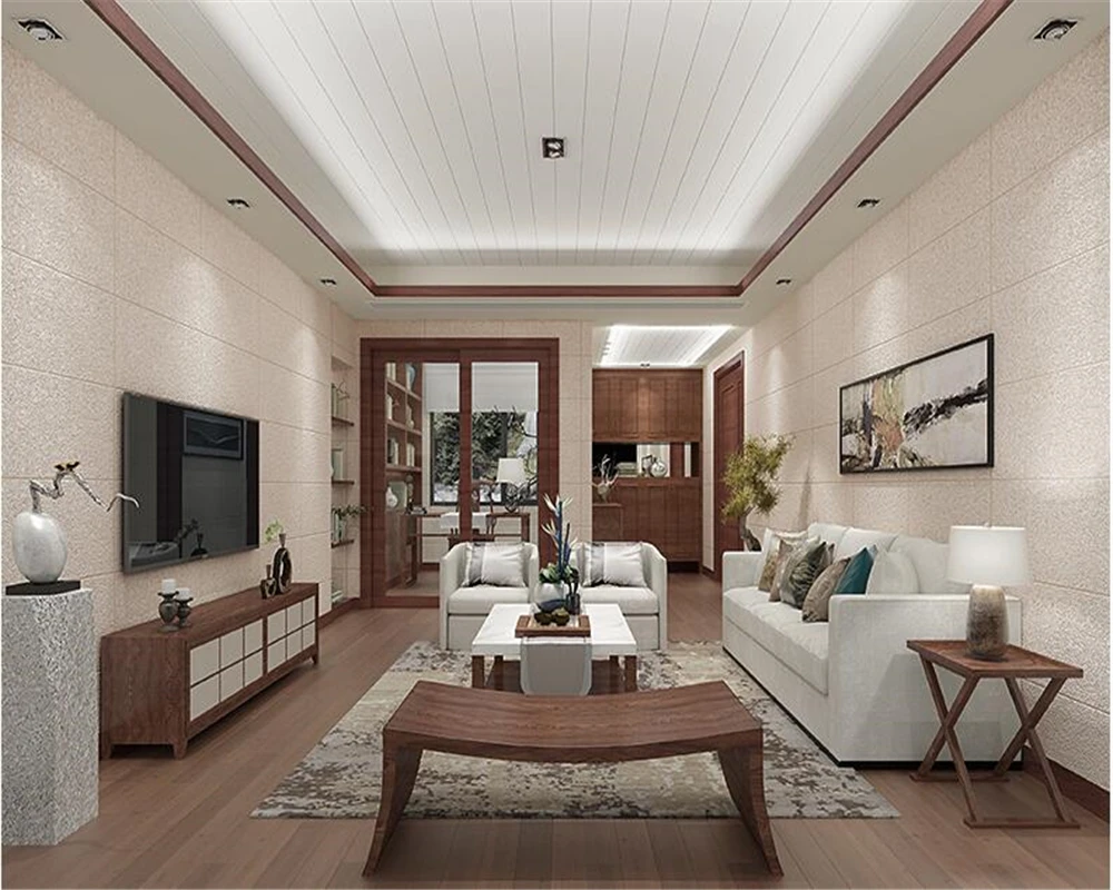 Us 37 83 39 Off Beibehang Modern Imitation Marble Texture Horizontal Striped Wall Paper Sofa Film Background Living Room Full Floor 3d Wallpaper In