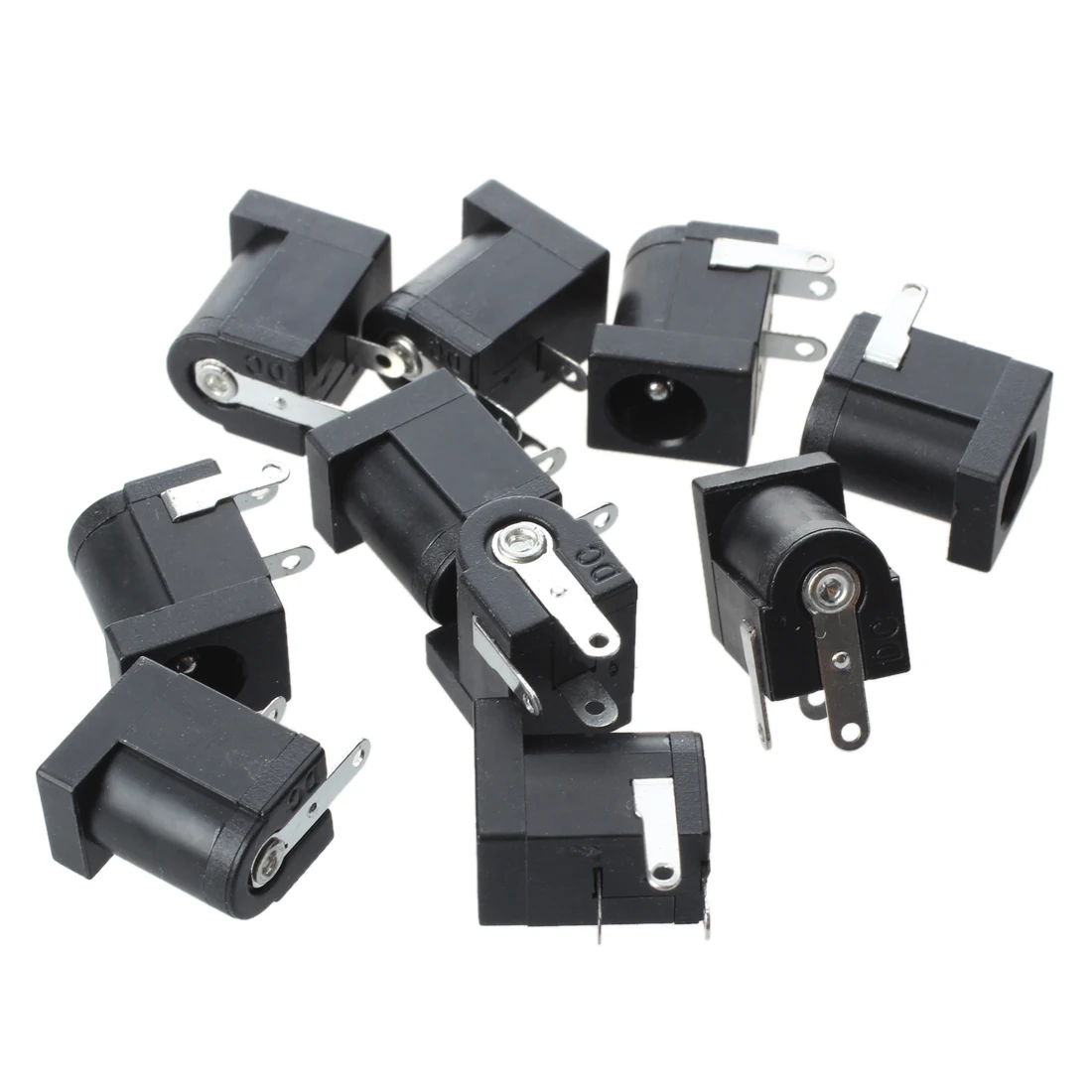 

Top quality 10pcs DC Power Jack Socket 2.1mm Barrel-Type PCB Mount