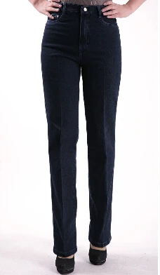 Новая мода, женские повседневные Прямые джинсы, Плюс Размер, женские джинсовые брюки, джинсы с высокой талией для женщин - Цвет: dark blue