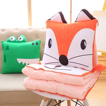 

rabbit and animal pillow are multifunctional three in one pillow blanket cartoon tiger office nap blankets