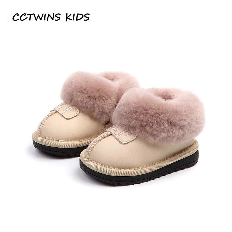 

CCTWINS KIDS 2018 Winter Toddler Genuine Leather Shoe Baby Girl Brand Black Ankle Boot Children Fashion Snow Boot CS1534