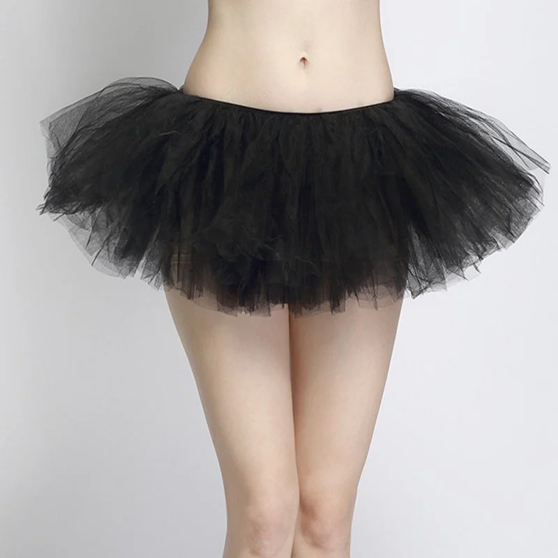 

11 Colors Adult Women's Classic 5 Layered Tutu Skirt Tulle Petticoat Ballet Dancing Bubble Skirts Short Prom Dress Up
