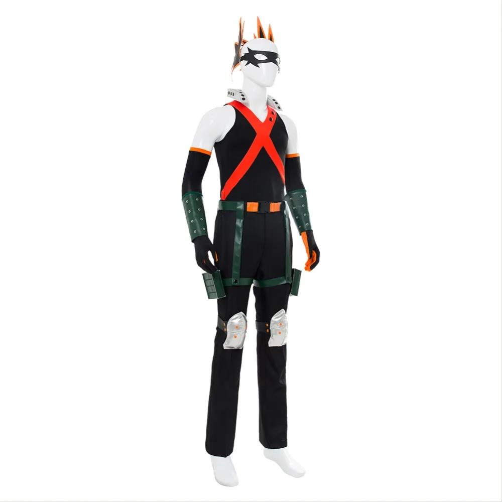 Моя геройская академия боку нет героев Академия Katsuki Bakugou косплей костюм наряд