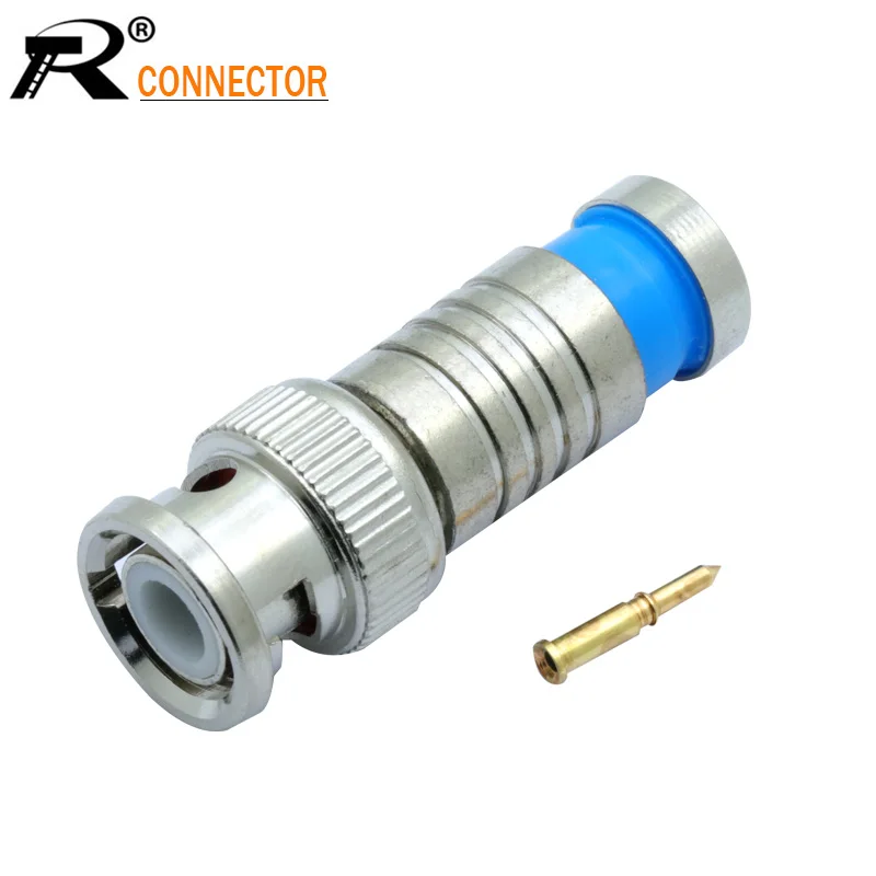 

10pcs BNC Connector Compression Connector Jack for Coaxial Cable CCTV Camera Accessories CCTV Surveillance System Kit