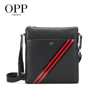 

OPP 2020 Men's Business Casual Handbag Leather Fashion Leather Briefcase Versatile Shoulder Bag Diagonal Package