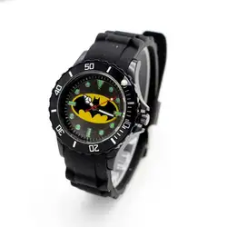 Для мужчин мальчика часы Для мужчин бренд мультфильм Бэтмен аналого-спортивные часы Мода Повседневное кварцевые часы relogio masculino