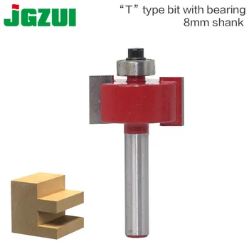 

1pcs/set High Quality "T" Type Bit With Bearing 8mm shank Dovetail Router Bit Cutter wood working