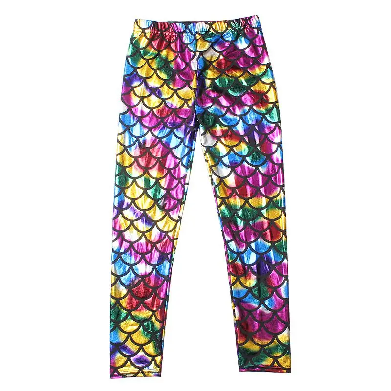 

Autumn Style Girls Simulation Mermaid Cute Pants Colorful Digital Printing Child Leggings Pants 11 Colors