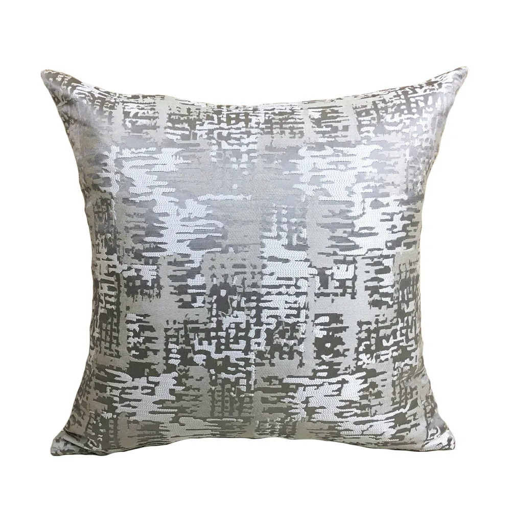 

Contemporary Geometric Gray Pillow Case Jacquard Woven Sofa Cushion Cover Fashion Throw Pillowcase 45 x 45 cm Sell by piece