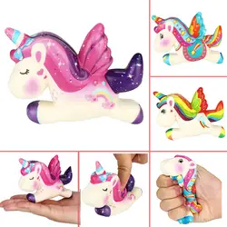 11 см роспись лошадь Pegasus мороженое телефон ремни Kawaii милые мягкие Squeeze замедлить рост Jumbo хлеб торт шарм Squishy игрушка в подарок