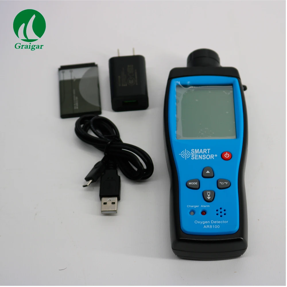 

Handheld Smart Sensor AR8100 Oxygen Detectors O2 Meter Tester Measure Range 0-25%
