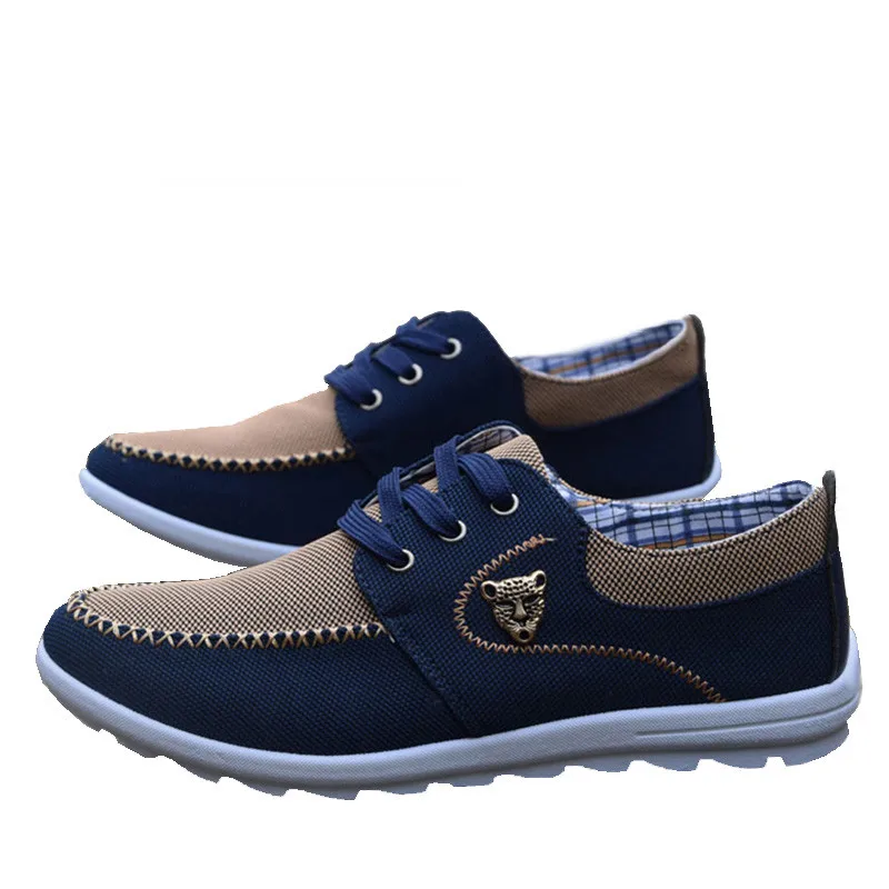 

2017 New summer brand canvas casual men's flat shoes matching flat exercise shoes men comfortable tenis boat shoes size 39-44