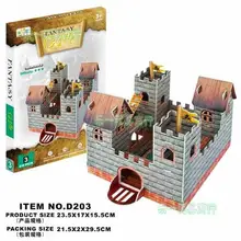 Candice guo 3D головоломка бумажная Строительная модель DIY игрушка мультфильм фея Фэнтези Замок строительство великая мировая архитектура детский подарок 1 шт