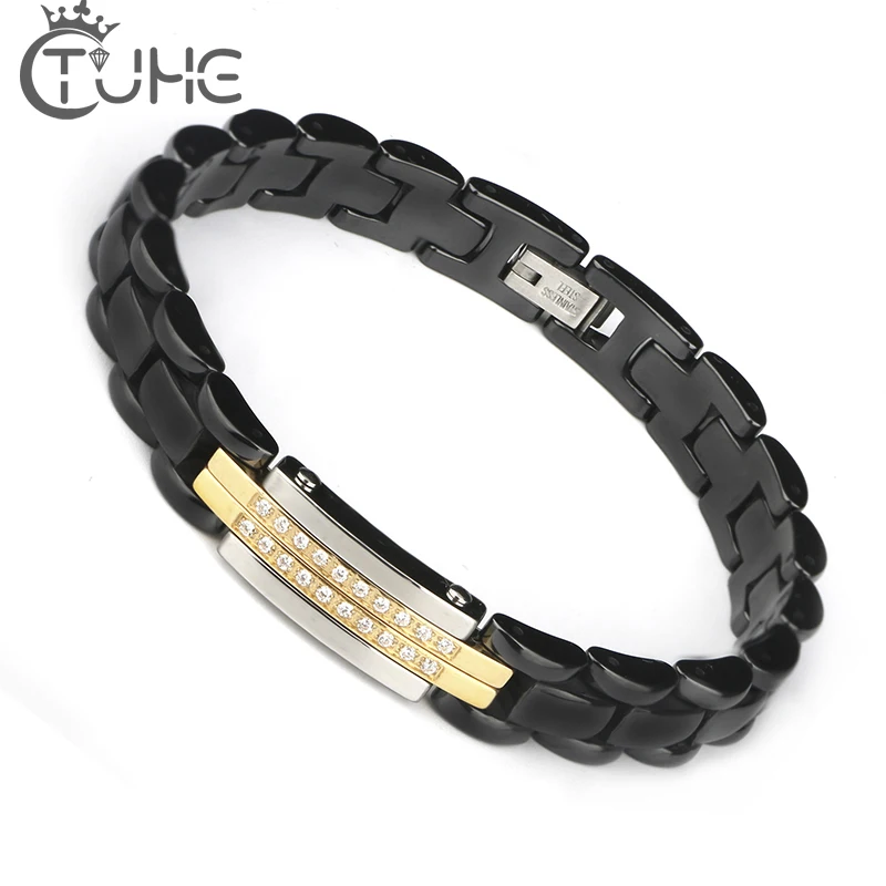 Fashion Ceramic Bracelets For Women Men 20CM Black White Ceramic
