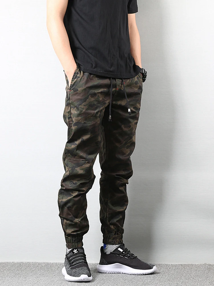 

American Streetwear Fashion Joggers Pants Men Ankle Zipper Elastic Waist Military Army Pants hombre Japanese Style Hip Hop Pants