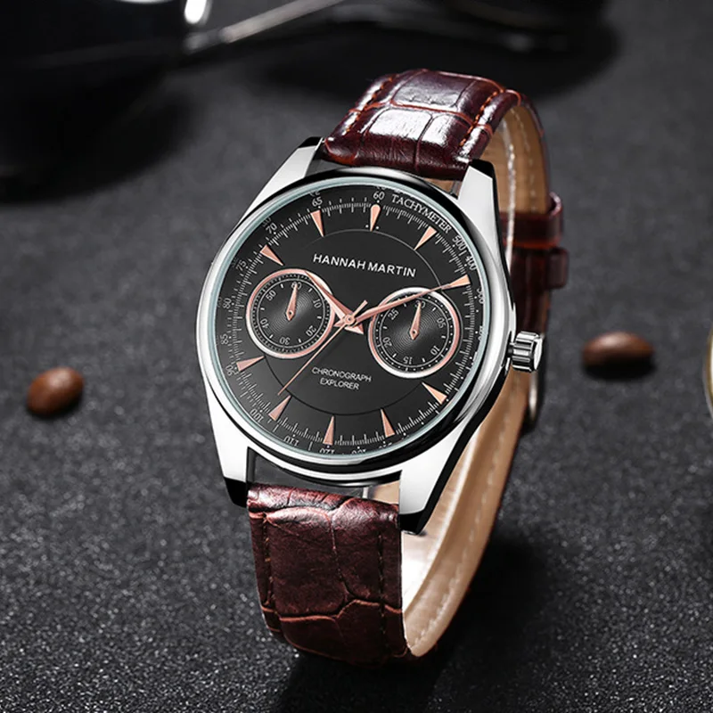 Fashion Leather Military Pilot Watch Man Luxury Brand Watches Men Sports Waterproof Quartz Wrist Watches relogio masculino