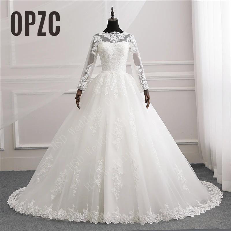 Pure white Ivory muslin Wedding dresses Luxury Lace Embroidery