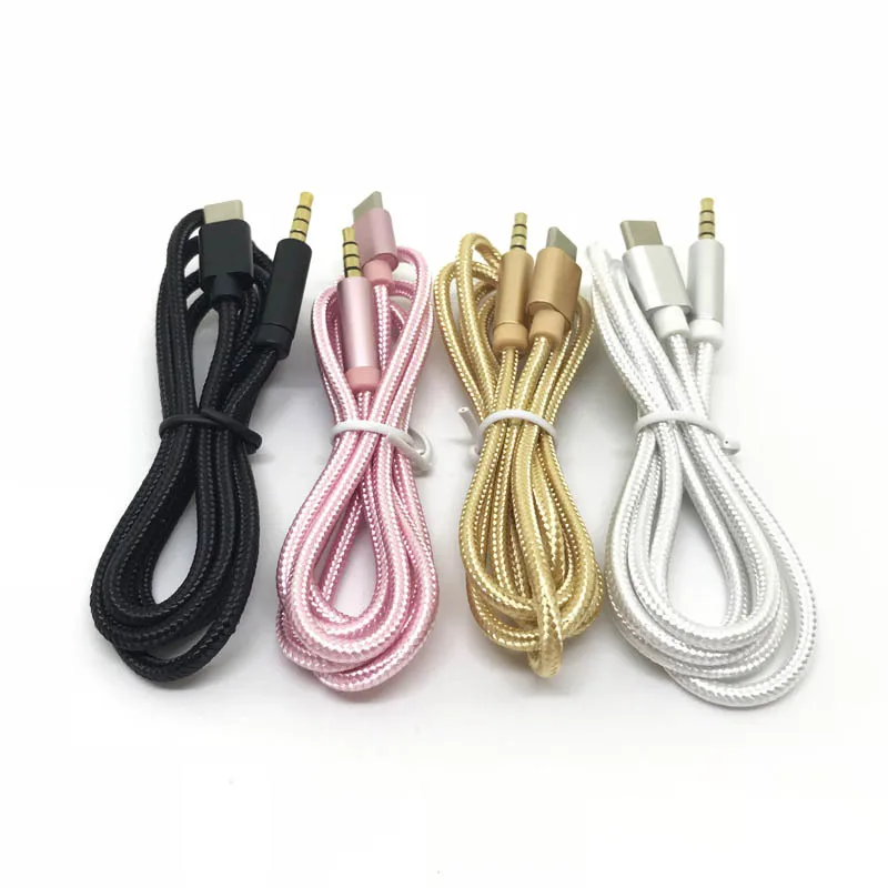 Type C To 3.5 Mm Audio Cable Adapter For USB C Type-c Jack Aux Cable For Car Speaker For Samsung S9 HUAWEI mate 10 20 P10 MI8 