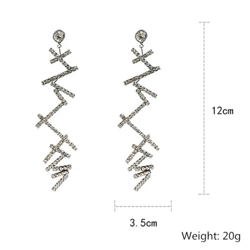 FYUAN длинные кисточки кристаллы висячие серьги для женщин Нерегулярные Стразы Висячие серьги Свадебные Модные Ювелирные изделия Подарки
