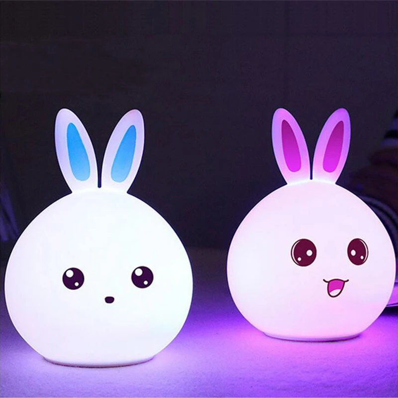 Colorful Kat Siliconen LED Nachtlampje Oplaadbare Touch Sensor licht ... Colorful Kat Siliconen LED Nachtlampje Oplaadbare Touch Sensor licht ...