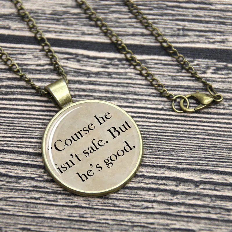 Conles of Narnia ожерелье с цитатой брелок Aslan, C. S. Lewis неправильный будет прав брелок - Окраска металла: B4175