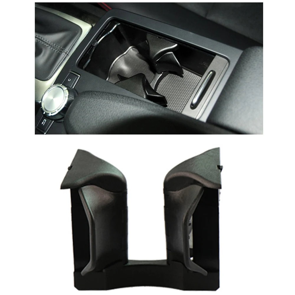 

Car Styling Car Center Console Water Cup Holder Insert Divider Board For Mercedes-Benz C E GLK Class W204 W207 W212 X204