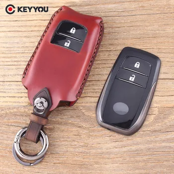 

KEYYOU Protector Cover For Toyota Corolla Camry CROWN Rav4 Highlander Key Shell Cover Remote Car key Case 2 Buttons