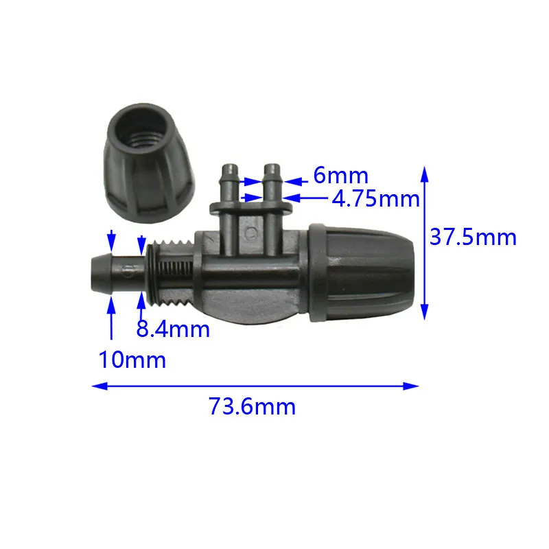 Орошение сада 8/11 до 4/7 Т-образный редуктор Барб 4 способ шланга резьба замок колючей разъем полива системы разветвители 25 шт