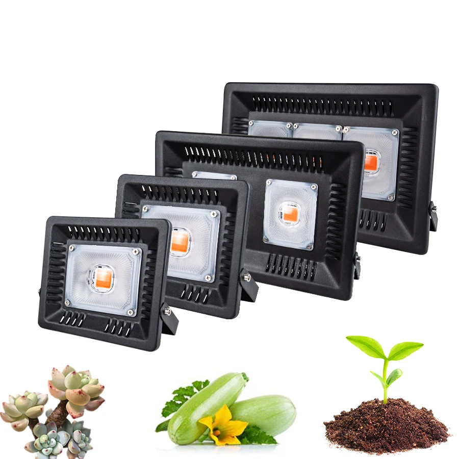 

Full Spectrum LED Grow Light 30W 50W 100W 150W Phyto Lamp Waterproof Cob Flood Light for Indoor Plant Grow Tent/Box Phytolamp