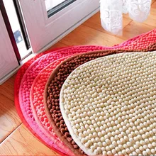 Шенилловая ткань коврик для гостиной мягкий толстый Противоскользящий ковер Домашний Декоративный Напольный Спальня Ванная Кухня коврик в форме сердца 1 шт