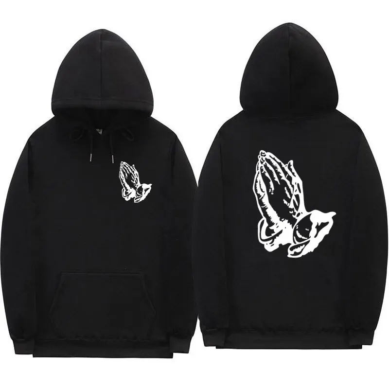 

Men's And Women's hoodies High Quality Fashion Hooded Sweatshirts Letter Printing Jesus The Hand Of Prayer 2019 New Hoodie