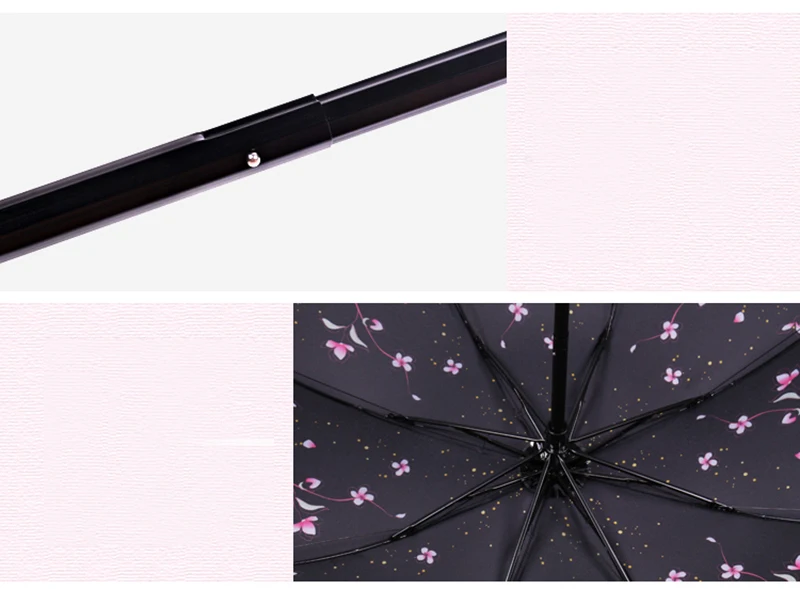 Sakura small fresh ins girl heart folding goddess umbrella dual-use female sun umbrella wpc sunscreen UV protection34