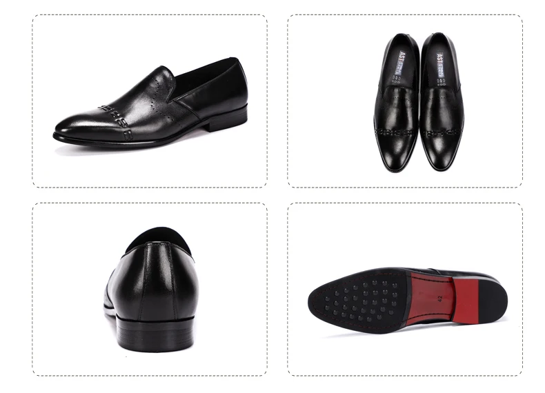 Men's Leather Casual Shoes Formal Oxfords Shoe Moccasins Men's Leather Brand Casual Genuine Leather Shoes Men 2018 Brogue Shoe   (13)
