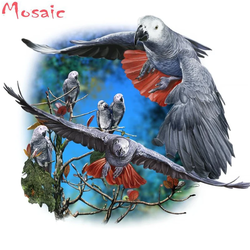 

Full Square/Round Drill 5D DIY Diamond Painting "birds parrot" Diamond Embroidery Cross Stitch 3D Home Decor