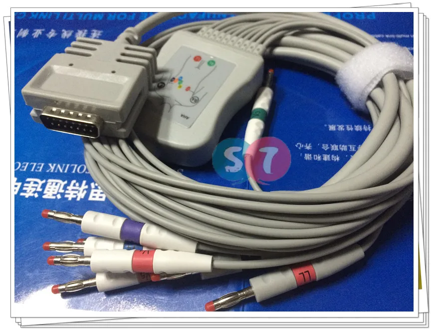 

Burdick EK-10 One Piece EKG Cable with 10 leadwires, Banana 4.0 AHA